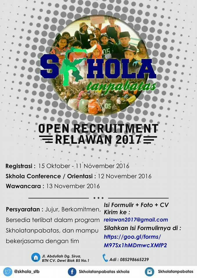 Open Rekcruitment Relawan 2017